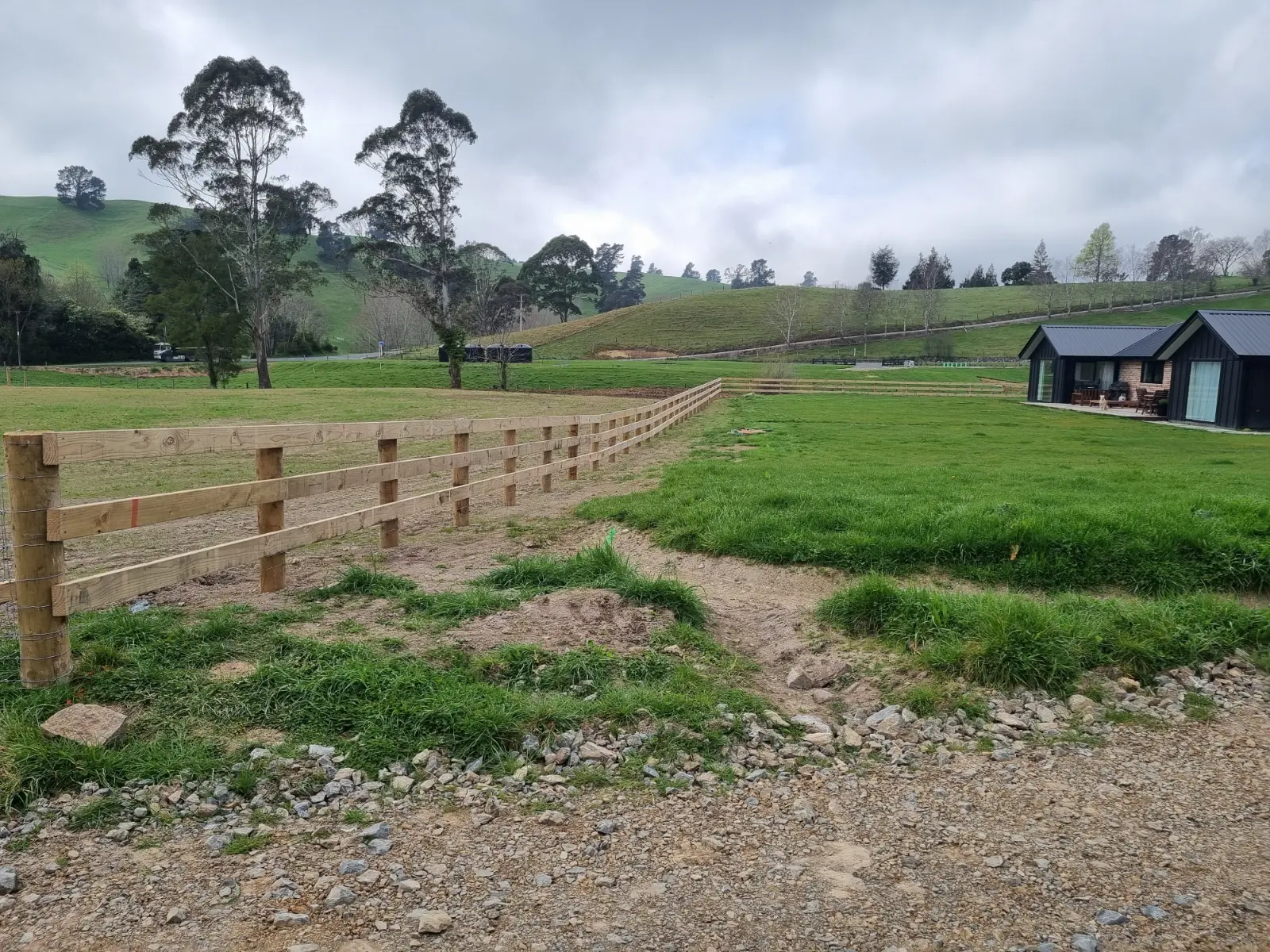 Post and Rail Fencing Installation
